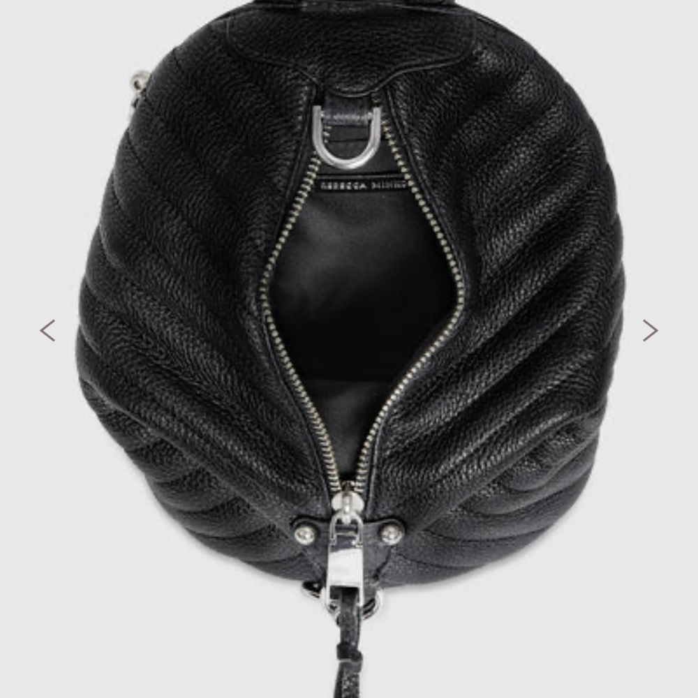 Julian Chevron Quilted Backpack Small black leather, New (Comes w/ removed tags) - Picture 4 of 14